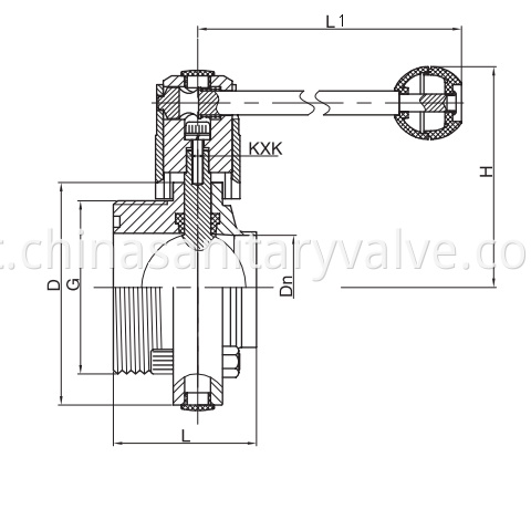 hygienic butterfly valve male and weld end SMS